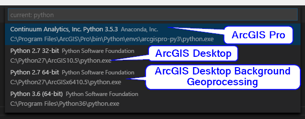 Selecting an environment Selecting an environment
